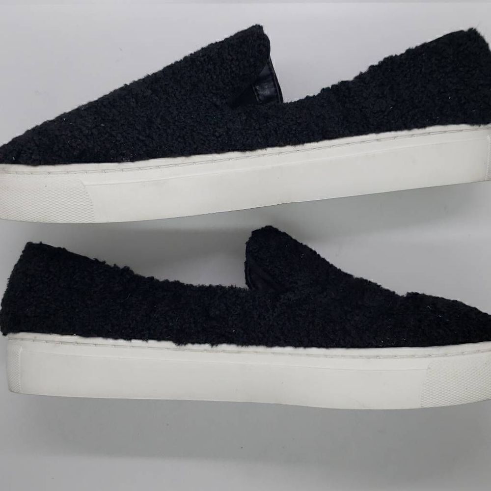 Steven by Steve Madden Women Slip On Shoes Faux Fur Black 7.5